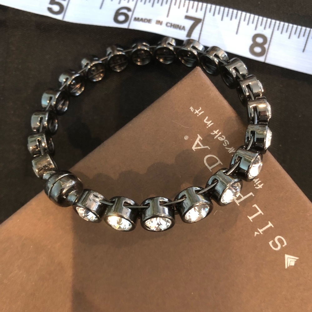 ❤️❤️SOLD❤️❤️Silpada Gunmetal and CZ Bracelet